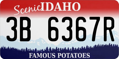 ID license plate 3B6367R
