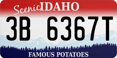 ID license plate 3B6367T