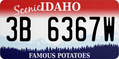 ID license plate 3B6367W
