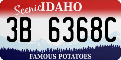 ID license plate 3B6368C