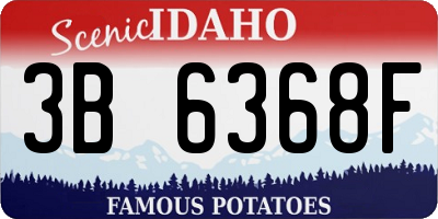 ID license plate 3B6368F