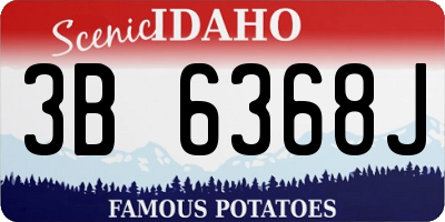 ID license plate 3B6368J
