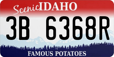 ID license plate 3B6368R