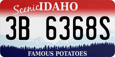 ID license plate 3B6368S