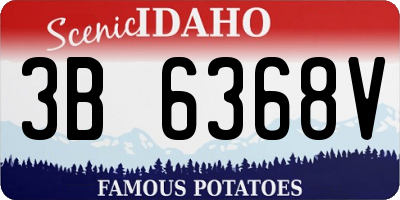 ID license plate 3B6368V