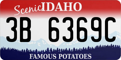 ID license plate 3B6369C