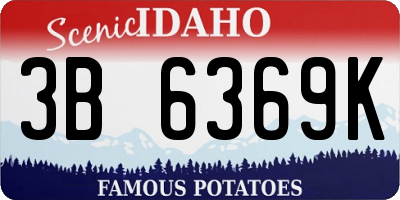 ID license plate 3B6369K