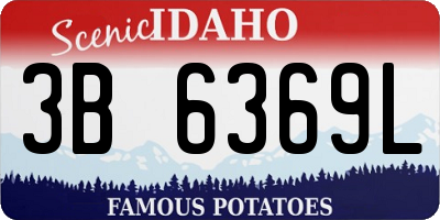 ID license plate 3B6369L