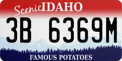 ID license plate 3B6369M