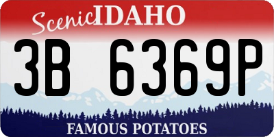 ID license plate 3B6369P