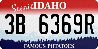 ID license plate 3B6369R