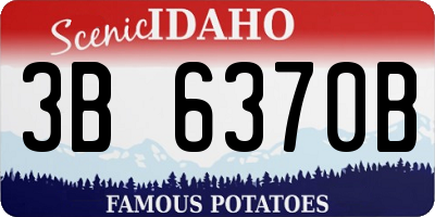 ID license plate 3B6370B