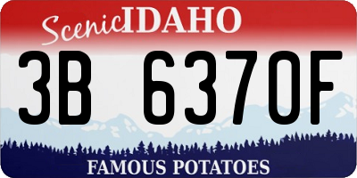 ID license plate 3B6370F