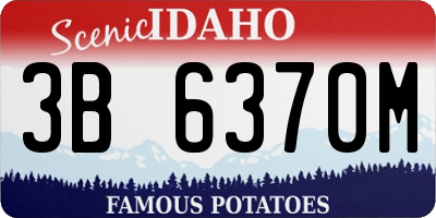 ID license plate 3B6370M