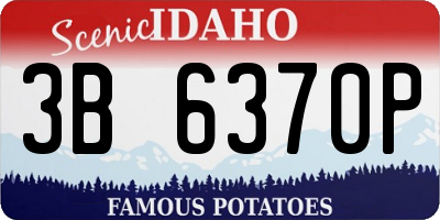 ID license plate 3B6370P