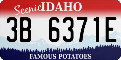 ID license plate 3B6371E