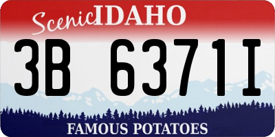 ID license plate 3B6371I