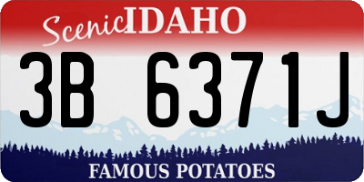 ID license plate 3B6371J