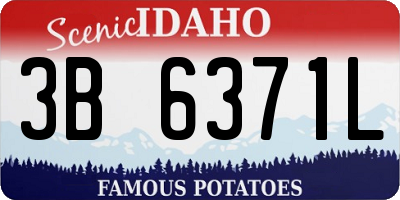 ID license plate 3B6371L