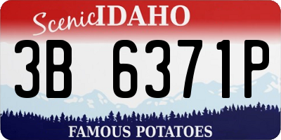 ID license plate 3B6371P