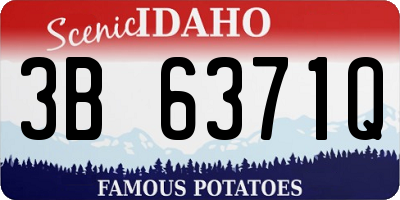 ID license plate 3B6371Q