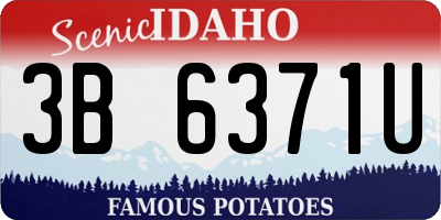 ID license plate 3B6371U
