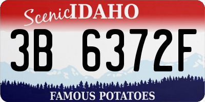 ID license plate 3B6372F