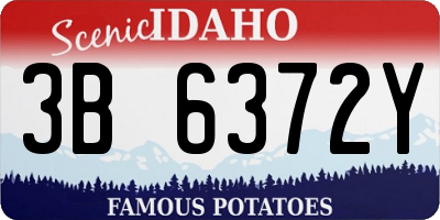 ID license plate 3B6372Y