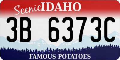 ID license plate 3B6373C