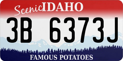 ID license plate 3B6373J