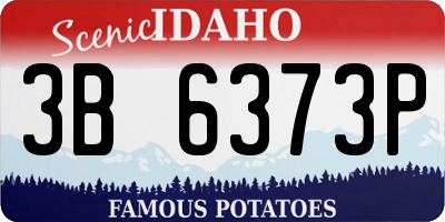 ID license plate 3B6373P