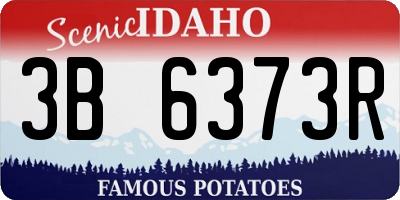 ID license plate 3B6373R