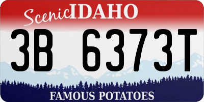 ID license plate 3B6373T