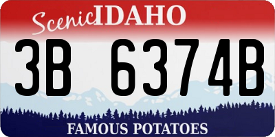 ID license plate 3B6374B