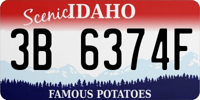ID license plate 3B6374F