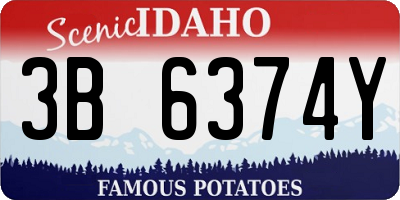 ID license plate 3B6374Y