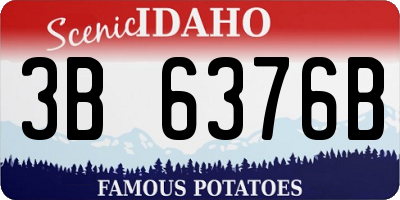ID license plate 3B6376B
