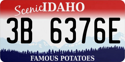 ID license plate 3B6376E