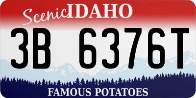 ID license plate 3B6376T