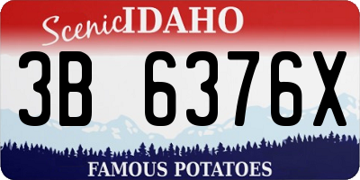 ID license plate 3B6376X