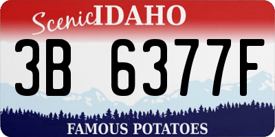 ID license plate 3B6377F