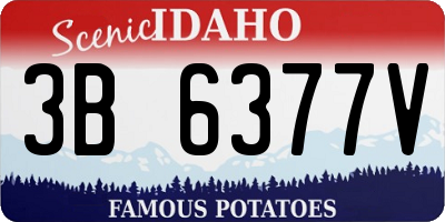 ID license plate 3B6377V