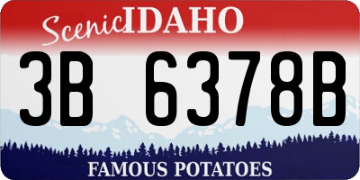 ID license plate 3B6378B