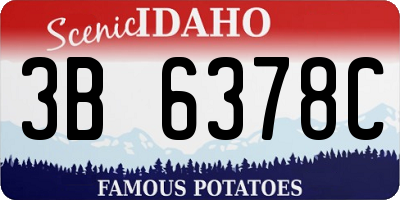 ID license plate 3B6378C