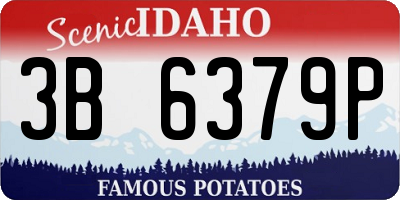 ID license plate 3B6379P