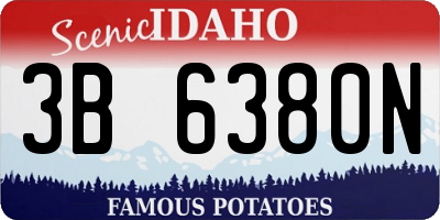 ID license plate 3B6380N
