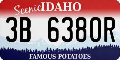 ID license plate 3B6380R