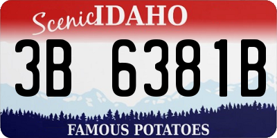 ID license plate 3B6381B