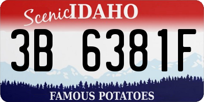 ID license plate 3B6381F