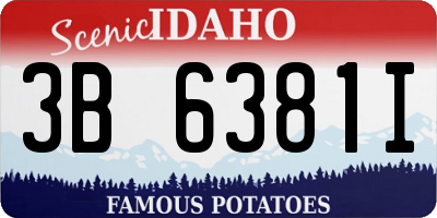 ID license plate 3B6381I